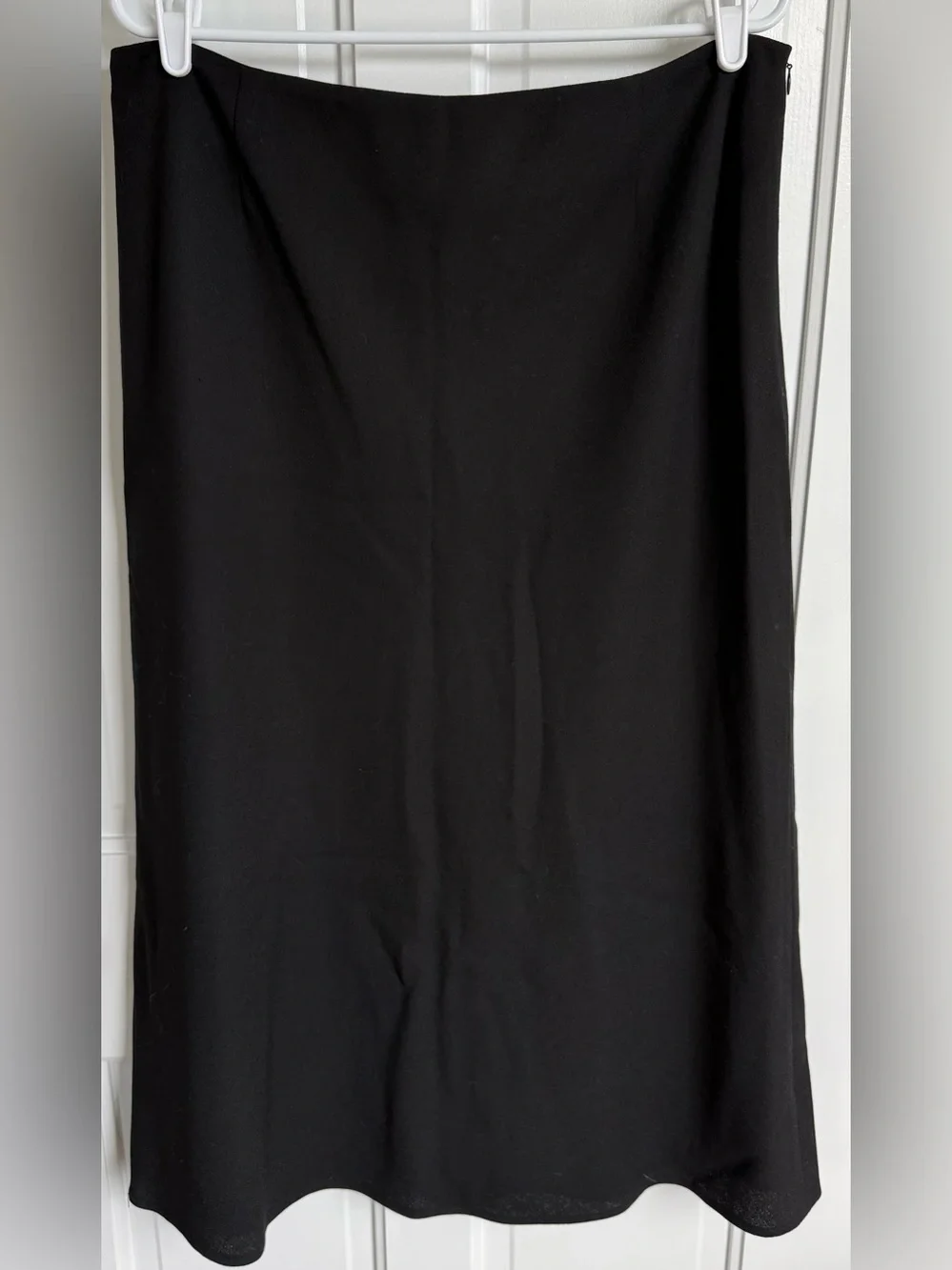 Lauren Ralph Lauren Black Wool Blend A-Line Midi Skirt Size 16 - Picture 1 of 7